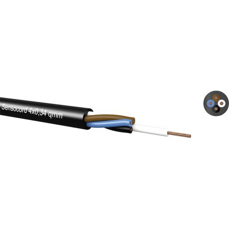 Fil électrique kabeltronik sensocord 3 x 0,34 mm robuste