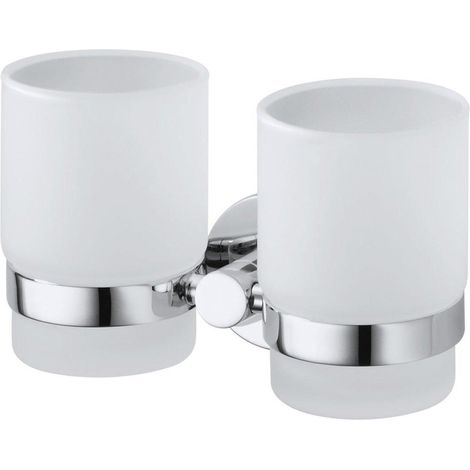 Haceka Kosmos Porte-gobelet double - verre - chrome