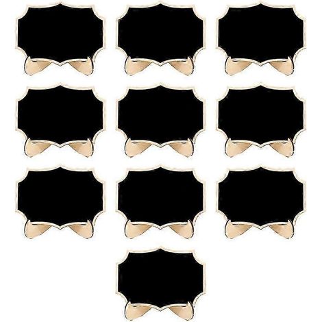Mini tableau noir, tableau noir de table vintage en bois avec support-10pcs Polygon (1/5)