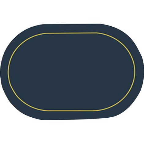 2 Pièces Sous-verre Ovale en Cuir Anti-dérapant pour Table de Salle à Manger, Hôtel, Résistant à l'Huile, Bleu (1/5)