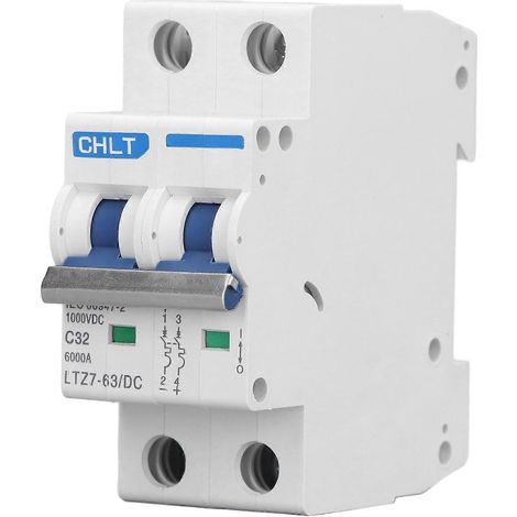 DC-Miniatur-Leistungsschalter 2-polig 1000 V 32 A DIN-Schienenmontage PV-System-Trennschalter
