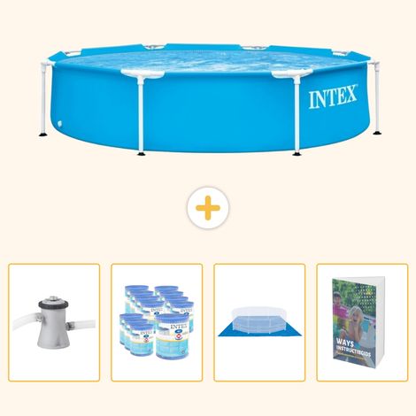 Intex Piscine Tubulaire Ronde - 244x51 cm - 5-pièces SCB119 (1/5)