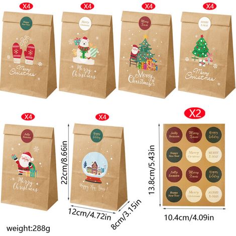 DIY-Adventskalender 2025, 24 Adventskalendertüten, Beutel für Weihnachten, Gestalten Sie Ihren eigenen Weihnachtskalender mit Aufklebern und Holzklammern