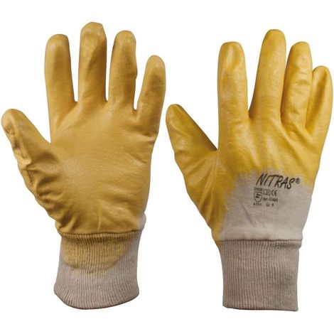 SW-Stahl 11501L Nitrilhandschuhe Größe 9/L aus Baumwolle I Nitrilhandschuh 1 Paar I Komfortable Nitril-Handschuhe
