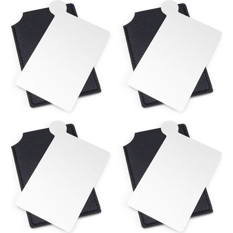 Miroir de Poche, 4 Pièces Acier Inoxydable Petit Miroir, Très Mince Mini Miroir, Petit Miroir pour Maquillage Palette Pouvant être Utilisé (1/5)
