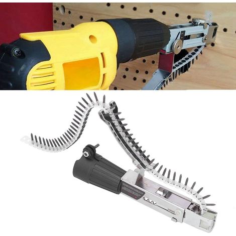 Adaptateur pour cloueuse automatique à bois, kit d'accessoires pour chaîne de perceuse électrique, chaîne de cloueuse avec convertisseur de tête (1/5)