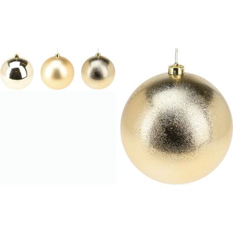 PALLINA DI NATALE, 18CM, COLORE ORO, MODELLO ASSORTITO