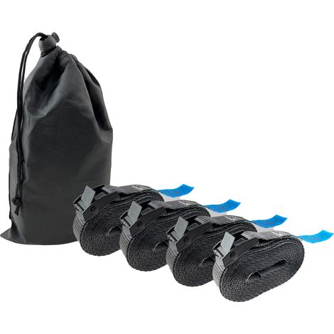4x Profi Spanngurt Gurt Zurrgurt Klemmschloss 1-tlg 5m 250 kg Anthrazit inkl. Tasche (1/4)