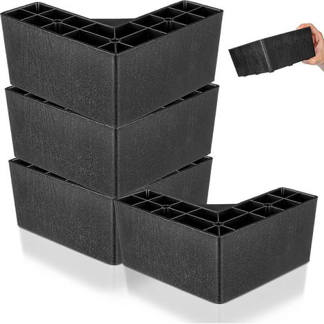 Pieds de rechange pour 4 pieds de meubles en plastique, pieds de canapé en forme de L et pieds de lit. (1/5)