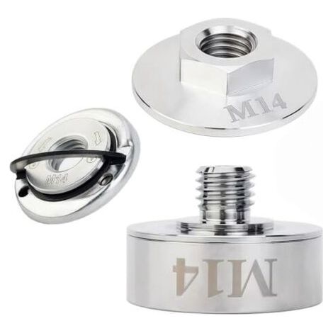 Pair Kit adaptateur X Lock en acier inoxydable 304 pour meuleuses d'angle sans fil - Écrou à dégagement rapide M14, accessoire professionnel, robuste, durable et à haute capacité de charge (1/5)