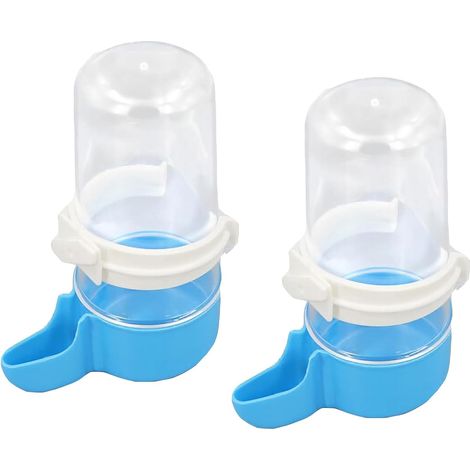2pcs Automatic Bird Waterer Feeder, Water Dispenser for Cage,2PCS No Mess Bird Feeder Parakeet Waterer Cockatiel Cage Accessories Automatic Water (A33-2) (1/3)
