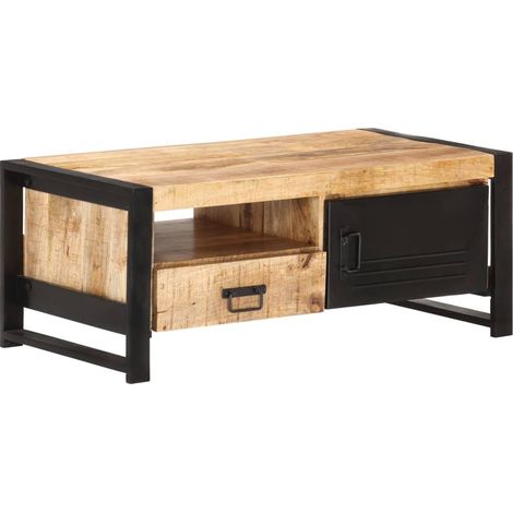 Couchtisch 100x50x40 cm Raues Mangoholz