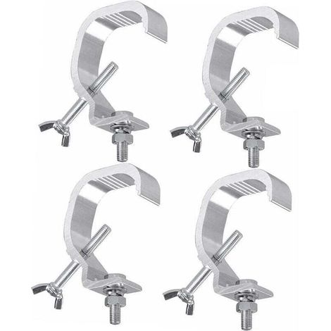 Pince De Lumière De Scène - Kit De Crochet De Lampe De Scène En Fonte D'aluminium Résistant Au Glissement Pour Projecteur à Tête Mobile 4 Pièces