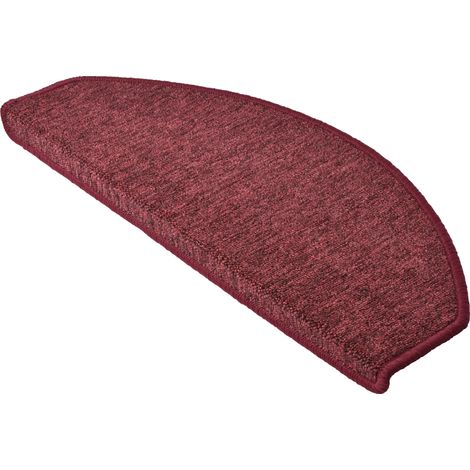 Treppenstufenmatten ProStair 55x15cm 15 Stück Bordeaux halbrund