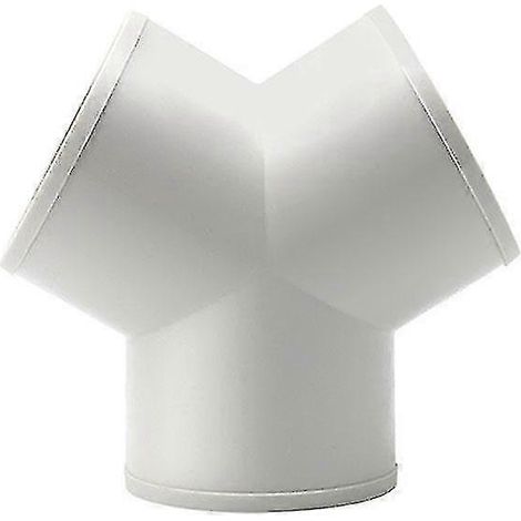 Répartiteur en Y circulaire Fantronix 150 mm pour conduit de ventilation rond - Raccord flexible pour tuyau en PVC blanc de 6 pouces