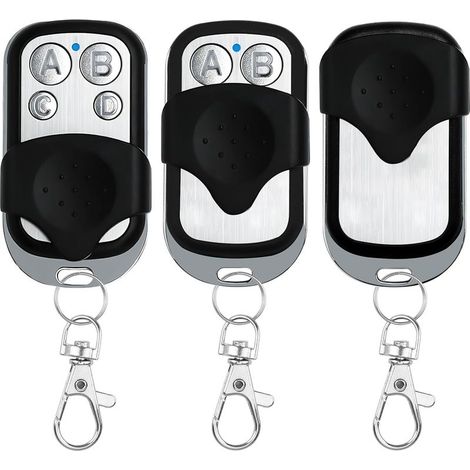 3Pcs Telecommande Universelle Portail, 433,92 MHz Télécommande Garage sans Fil à 4 Boutons, Bip Portail Universelle avec Couvercle Coulissant Porte Clés pour Porte Garage Électrique (1/5)