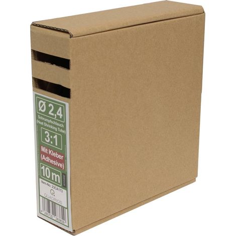 Quadrios 23CA173 Termoretraibile con colla Nero 2.4 mm Restringimento:3:1 10 m (1/5)