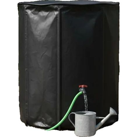 Réservoir d'eau pliable en PVC, capacité de 1350L, idéal pour l'irrigation de jardin et de ferme, vert armée (1/2)