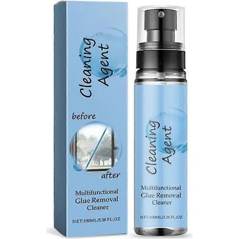Spray nettoyant multifonctionnel pour enlever les autocollants, le mucus, les étiquettes et la colle, ainsi que le goudron et la graisse des vitres. (1/5)