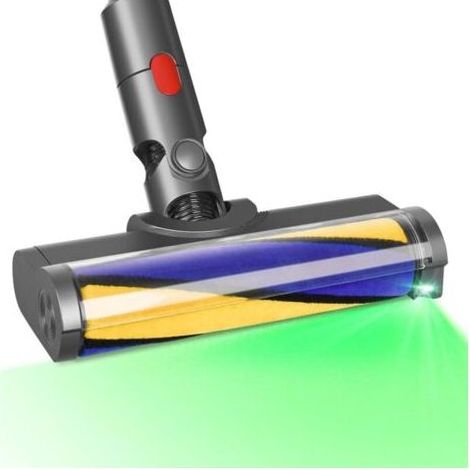 Brosse pour Dyson V10 V11 V15 V7 V8, Tête de Brosse à Rouleau avec Lumières LED pour Révéler la Poussière Invisible, Adaptée au Nettoyage des Planchers Durs (1/5)