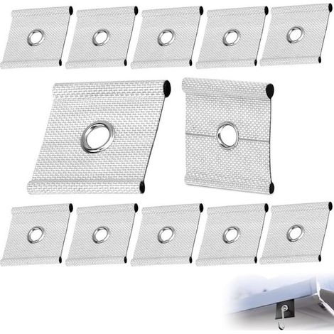 Ganci da campeggio, ganci per tubi, 12 pezzi, adatti per occhielli per tubi da 5/6 mm e 7/8 mm, ganci per tendalino per camper, accessori per tende da campeggio, accessori per binari tubolari per camp (1/5)