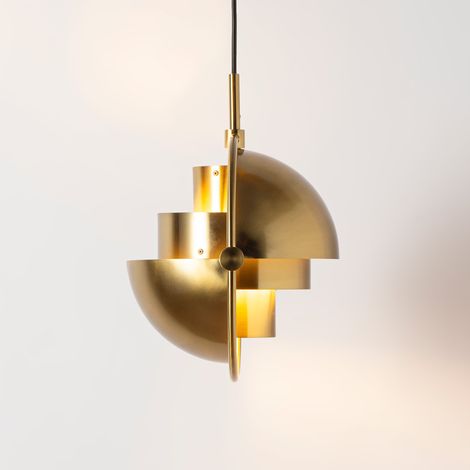 Lampe suspendue design "ASTOR" - E27 - Doré