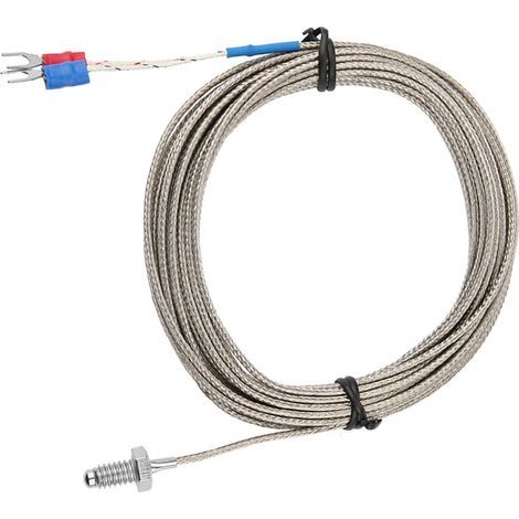 Sonde de température à thermocouple type K, câble de 5 mètres avec filetage M6 BSW pour mesures précises (1/5)