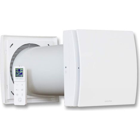 Aerauliqa 004388 Quantum Next 100 - Unità di VMC Decentralizzata a Flusso Alternato, con Recupero di Calore, Super Silenziosa, con Telecomando Multifunzione, Bianco, Diametro 100 mm (1/5)