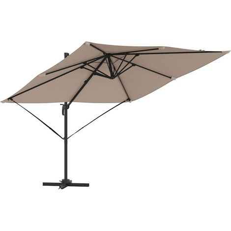 Parasol Roma Taupe 286 x 284 x 265 cm Aluminium et polyester (1/5)