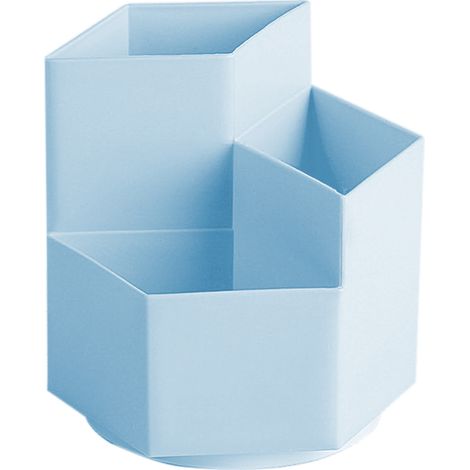 Support À Stylos Rotatif - 3 Compartiments - En ABS - Pour Bureau Maison - 1 Pièce (1/5)