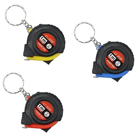 Petit mètre ruban 1M avec porte-clés Métal rétractable (1/5)