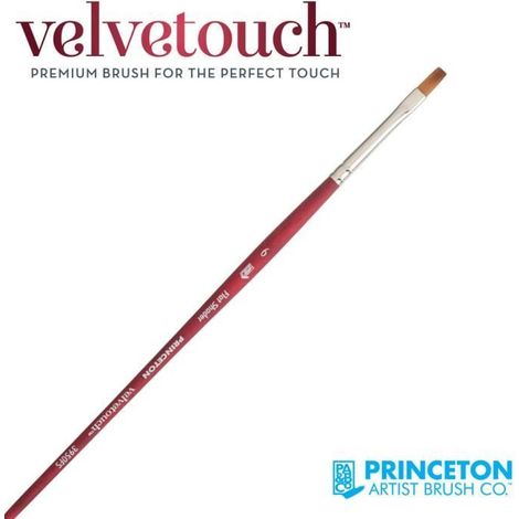 Pinceau - PRINCETON - Velvetouch Série P3950 - Mélange synthétique - ombrer plate - nb:8 (1/3)