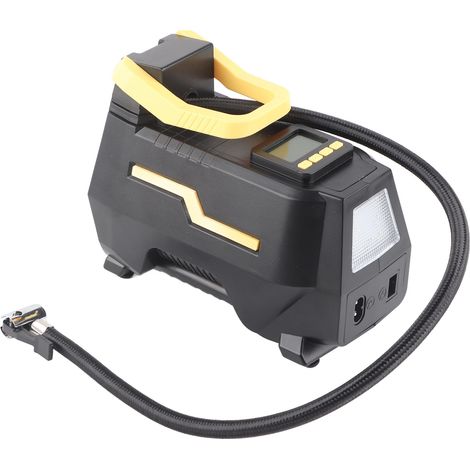 Pompe à air portable 12 V pour pneus de voiture, compresseur à double cylindre avec lampe LED, prise UE 110-240 V (1/5)