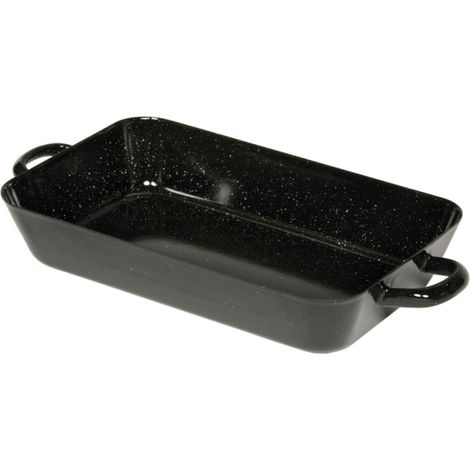 RIESS Profi Bratpfanne Email, schwarz, mit Griff, Länge: 260 mm