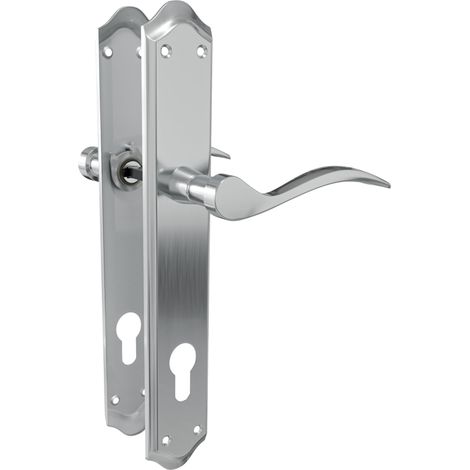 AMIG  Poignées sur plaque à cylindre  BETA PB85  256 x 48 mm  Acier  Chromé mat (1/5)