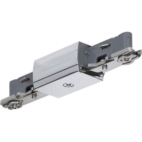 Connecteur de ligne Paulmann URail System Light&Easy chromé 230 V en métal