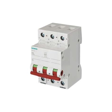 SIEMENS SENTRON INTERRUPTEUR 70 MM 400 V 3 MODULES 35 MM2 3 PÔLES 63 A MANETTE ROUGE