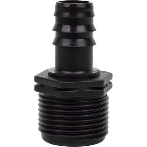 COFAN enlace mixto ø16mm-3/4   caja 100 unid. , Conector de empalme mixto con rosca para mangueras especial para riego por goteo o aspersión. Su uso está recomendado para jardinerí (1/3)