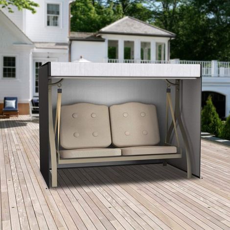 Housse imperméable robuste, housse pour balançoire d'extérieur, adaptée aux balançoires de jardin à suspension pour 2 à 3 personnes, balcon. (1/5)