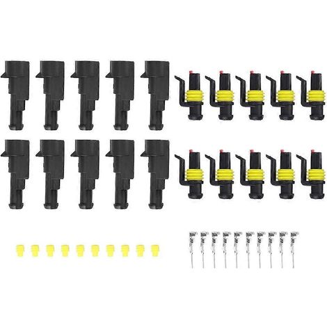 10er-Set wasserdichte 1-polige elektrische Steckverbinder für Kfz-Kabel