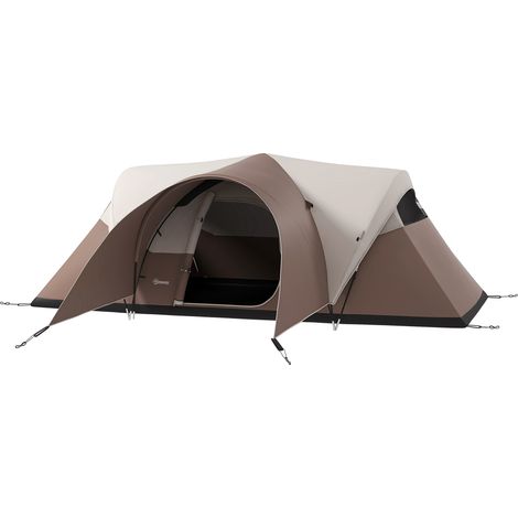 Tente de camping familiale 5-6 personnes étanche légère ventilée avec sac de transport, dim. 550L x 300l x 198H cm (1/5)