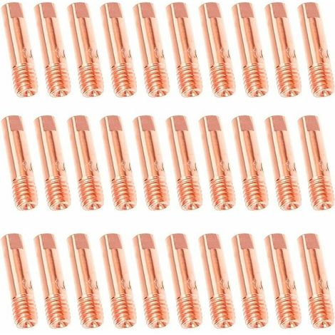 ,30 pièces 15AK buses de contact en Cuivre pour consommables de torche de soudage 15AK 1.0 (1/5)