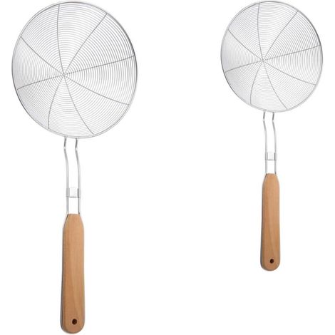 2pcs louche passoire louche ecumoire en Acier Inoxydable cuillère écumoire ustensile de Cuisine louche à égoutter en Maille avec poigné pour Cuisine friture, pates, Spaghetti, Nouilles-Fei Yu (1/5)