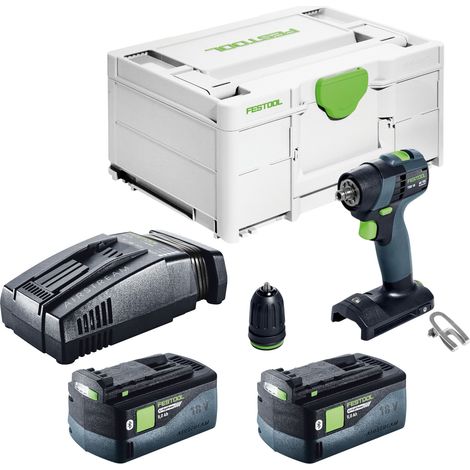 Trapano avvitatore a batteria Festool TXS 18-Basic 18 V 40 Nm brushless + 2x batteria ricaricabile 5,0 Ah + caricatore rapido + systainer