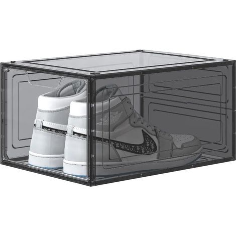 Cleafe - Box Contenitore Per Scarpe Calzature Scatola Portascarpe Impilabile 34x25x18.4cm 87649 - (1/5)