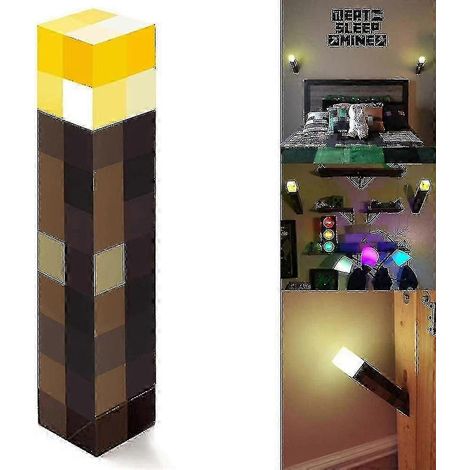 Lampe torche LED Minecraft, veilleuse rechargeable, décoration intérieure (1/5)