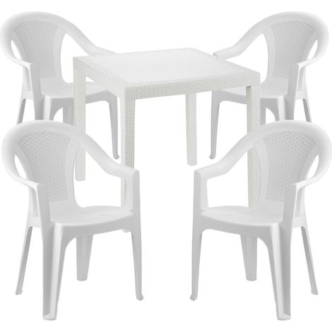 Sitzgarnitur 5-teilig Weiß-MKIN028BI+4xMISC128BI (1/3)