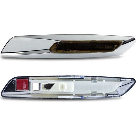 KIT 2 INDICATORI DI DIREZIONE LATERALI A LED COMPATIBILE CON HONDA Jazz GD 01-08 / Civic EP EU EV 01-03 / VETRO GIALLO/ LED 6000K EFFETTO XENON / CAN-BUS, PLUG AND PLAY (1/5)