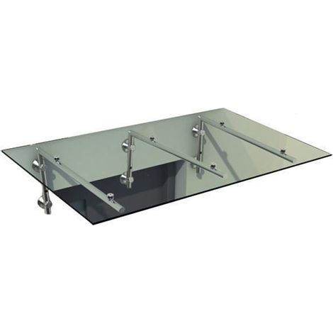 Glaswerk Westfalen- (3L)200x90cm klar Glasvordach+Halter (1/5)