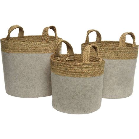Cesta feltro con manici 33xh30 cm